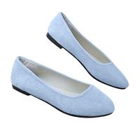 Ballerine da donna, ballerine, scarpe da matrimonio, scarpe basse da donna, mocassini, eleganti e comode, scarpe da ballo, scarpe basse da barca, scarpe per il tempo libero, Azzurro, 42 EU