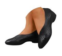 Ballerine da donna bianche da donna, estive, casual, senza lacci, retrò, tacco basso, espadrillas con plateau, comode, traspiranti, leggere, arrotolabili, per tutti i giorni e per l'estate, Nero , 39