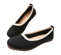 Ballerine da donna, comode da maglia, a piedi nudi, con punta tonda, scarpe da ballo, scarpe estive basse, leggere, da ginnastica, in rete, traspiranti, per tutti i giorni e il tempo libero, 36-43