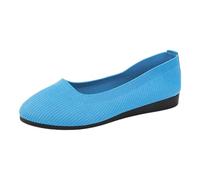 Ballerine da donna, comode slip on ballerina, antiscivolo, piatte e comode, estive, eleganti, con punta rotonda, morbide, sportive, basse, scarpe da ballo estive, 36-43 EU, 21 azzurro, 36 EU