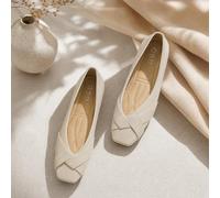 Ballerine da donna con punta quadrata senza lacci, scarpe Mary Jane, comode, morbide, casual, lavoro, camminata