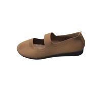 Ballerine da donna con suola morbida, mocassini piatti, in maglia, scarpe da donna, eleganti e comode, scarpe basse in rete, scarpe estive slip-on, scarpe da barca, scarpe per il tempo libero, marrone