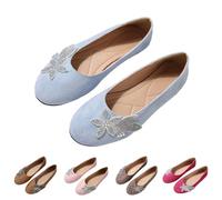 Ballerine da donna eleganti in pelle scamosciata, comode e morbide | Scarpe da barca in tinta unita, leggere, con plantare morbido, senza lacci