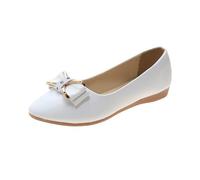 Ballerine da donna | Eleganti scarpe da ballerina a punta comode con fiocco dettagli con fiocco scarpe piatte comode da donna casual da indossare tutti i giorni a punta chiusa Ballerina da lavoro
