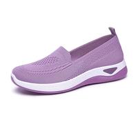 Ballerine da donna estive comode - scarpe da barca leggere Basquettes maglia cava superiore scarpe casual scarpe da trekking sneakers traspiranti scarpe ortopediche ballerine, rosa caldo, 39 EU