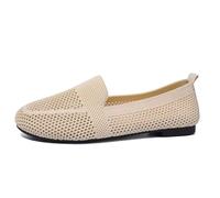 Ballerine da donna in maglia elastica, ballerina da donna, confortevole, tacco piccolo, mocassini piatti mocassini casual scarpe da passeggio eleganti scarpe comfort da basket senza lacci, sport