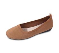 Ballerine da donna in maglia | Zeppa nascosta da 2 cm e punta rotonda | Slip-On con supporto per arco | Abbigliamento da lavoro in ufficio e scarpe casual per pendolari | Traspirante comfort tutto il