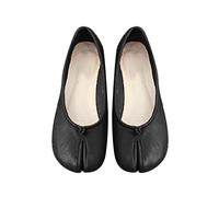 Ballerine da donna in pelle morbida, suola divisa, comode e morbide, scarpe estive, eleganti, leggere, traspiranti, larghe H, scarpe da ballo per tutti i giorni, abiti eleganti, Nero3., 39 EU