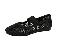 Ballerine da donna in tessuto mesh traspirante, materiale comodo in cotone, materiale leggero, punta rotonda, tacco piatto e suola morbida