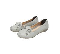 Ballerine da Donna in Vera Pelle con Suola Morbida comode Scarpe Casual Antiscivolo per Le Mamme,Grigio,41 EU