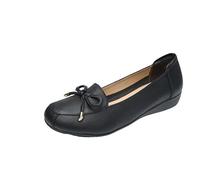 Ballerine da Donna in Vera Pelle con Suola Morbida comode Scarpe Casual Antiscivolo per Le Mamme,Nero,43 EU