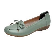 Ballerine da Donna in Vera Pelle con Suola Morbida comode Scarpe Casual Antiscivolo per Le Mamme,Pea Green,39 EU