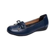 Ballerine da Donna in Vera Pelle con Suola Morbida comode Scarpe Casual Antiscivolo per Le Mamme,Royal Blue,39 EU