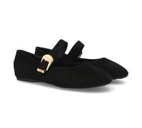 Ballerine da donna modello Mary Jane dal design classico e tinta unita, con decorazioni metalliche e chiusura con fibbia. Suola comoda, flessibile e leggera, ideale per l'uso quotidiano. Nero Talla 36