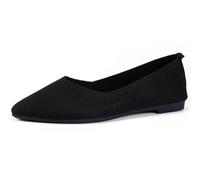 Ballerine da donna nere da donna, scarpe basse da donna, stile comodo, design senza lacci, versatile, per il lavoro, perfette per tutte le stagioni, suola piatta, per una sensazione rilassata, scarpe