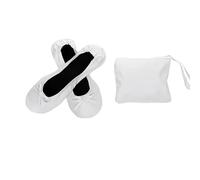 Ballerine da donna pieghevoli senza lacci, scarpe da ballo classiche per lezioni di danza, pratiche e spettacoli panoramici, comode per matrimonio e stagione estiva, bianco, 43 EU