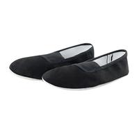 Ballerine da donna, scarpe da danza classica, con suola morbida, in tessuto Old Pechino, comode, sportive, comode da infilare, scarpe estive, Nero , 45 EU