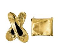 Ballerine da Donna Scarpe da Pasticceria Ballet Flats Viaggiate Piega per Scarpe da Ballo Flats Rollit per Le Scarpe da Festa da Sposa-Oro-M (38-39)