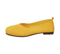 Ballerine da donna, slip-on, scarpe da donna, larghe, per il tempo libero, scarpe estive comode, con suola morbida, comode e comode, da lavoro, per ufficio, tutti i giorni, giallo., 37 EU