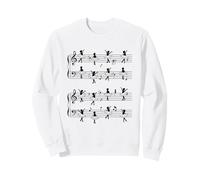 Ballerine Danza sulla Partitura Come Note Balletto Felpa