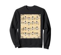 Ballerine Danza sulla Partitura Come Note Vintage Felpa