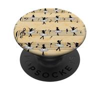 Ballerine Danza Sulla Partitura Come Note Vintage PopSockets PopGrip Adesivo