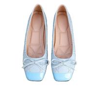 Ballerine Donna Con Fiocco A Maglia Coccodrillo Serpiente Elegante Gotico Punta Quadrata Allacciatura Eleganti Mary Jane Per Jeans Eleganti Lolita Ufficio Appuntamenti Matrimoni Viaggi Ogni Giorno