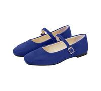 Ballerine Donna Punta Quadrata con Cinturino - Ballerina Comode Pianta Larga Scarpe Mary Jane Eleganti Scarpe Basse Estive Flats Scarpe da Ballo Chiuse Sandali Slip Ins Scarpe Decollete Senza Lacci