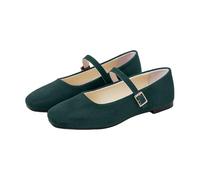Ballerine Donna Punta Quadrata con Cinturino - Ballerina Comode Pianta Larga Scarpe Mary Jane Eleganti Scarpe Basse Estive Flats Scarpe da Ballo Chiuse Sandali Slip Ins Scarpe Decollete Senza Lacci