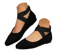 Ballerine Donna Tacco Piccolo - Comode e Chic - Ideali per piede largo - Pantofole eleganti a flangia - per uso interno ed esterno - Suola antiscivolo - Stile raffinato quotidiano, Le Noir, 37.5 EU