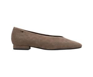 Ballerine in camoscio, punta a mandorla Marrone 40