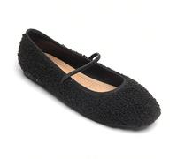 Ballerine in pelle di pecora morbide e calde per l'inverno, scarpe da donna confortevoli Adotta il confort absolu au quotidien avec ces ballerines effet mouton pour femme, conçues pour offrirer douceu