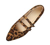 Ballerine in tessuto da donna bianche scarpe basse da donna casual temperamento design centinaia di parole scarpe slip on scarpe pieghevoli ufficio estate, Marrone, 39.5 EU