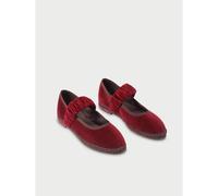 Ballerine in velluto Mafalda Rosso 36