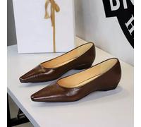 Ballerine Marrone Scuro Eleganti Donna Punta Tacco Basso 2,5 Cm CF54332
