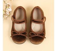Ballerine Mary Jane in velluto con fiocco per bambini e bambine, adatte per feste in autunno/inverno, feste di Natale, da abbinare a vestiti EUR20,EUR21,EUR22,EUR23,EUR24,EUR25,EUR26,EUR27,EUR28,EUR29