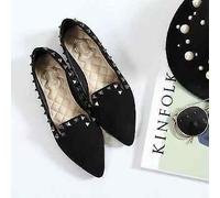 Ballerine mocassini scarpe donna eleganti nero tacco 2.5 cm comode 1382