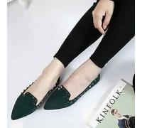 Ballerine mocassini scarpe donna eleganti verde tacco 2.5 cm comode 1382