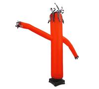 Ballerino gonfiabile con ventilatore da 550 W, bambola celeste, altezza 2,4 m, tubo pubblicitario oscillante per festival, eventi e pubblicità (rosso)