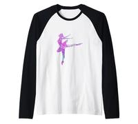 Ballerino unico danza collage arte danza teatro musica Maglia con Maniche Raglan