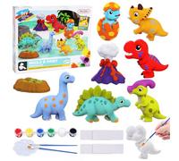 Ballery Kit Pittura Dinosauri per Bambini DIY, Giochi per Bambini, Giocattoli Bambino Giocattolo de Arte e Artigianale con Colori Creativi Regalo Compleanno Natale per Bambini 3 5 6 8 12 Anni
