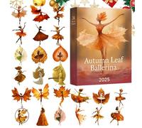 Ballet Dancer Christmas Advents 2025, 2D Acrylic Ballet Advents Ornament Set, 10.24x7.09 Inches Reusable Artistic Holiday Decor, 24 Day Ballerina Countdown Calendar for Dancers, Home, Tree, Window