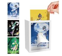 Ballet Girl Tissue Box with Touch Light,Flying Skirt Tissue Box with 3 Replaceable Patterns,Elegant Ballerina Dance Tissues Dispenser Night Light for Bedroom,Desk,Living Room,Home Decor