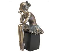 Balletto Figura Body Parlare L'Attente Ballerina Con Freddo Bronzo Rivestito -