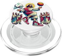 Ballin con il Messia Unisciti alla comunità di basket di Jesus PopSockets PopGrip per MagSafe