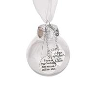 Ballo Commemorativo di Natale, Ballo Ornamenti Piume Artigianato Palla Sospesa Natale Commemorativo Palline Natalizie Trasparenti Decorazione con Piume Della Mamma per Vacanza Anniversario
