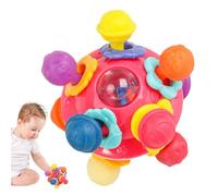 Ballo da pisolino per il bambino, il bambino che dona a sfera Rattle | Ragazze che masticano la palla da tocco di giocattolo | Giochetti colorati e sicuri da masticare per il viaggio in casa