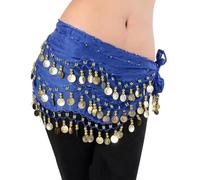 Ballo Di Pancia Sciarpa Sciarpa All'Anca,Belly Dance Hip Scarfs,Cintura Danza Indiana Gonna Danza Ventre,Ciarpa All'Anca di Danza del Ventre,Gonna Danza Ventre,Blu