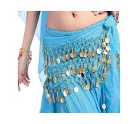 Ballo di Pancia Sciarpe Hip Skirt, Moda danza del ventre catena in vita costume monete gonna cintura avvolgere l'anca abbigliamento da palcoscenico professionale abbigliamento da ballo for ragazze e d