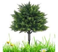 Ballo topiaria di cedro artificiale - arbusto in finta cipresso realistico, sempreverde decorativo in vaso | Albero semprevergreen resistente alle intemperie 2 piedi con punta macinata, elegante decor